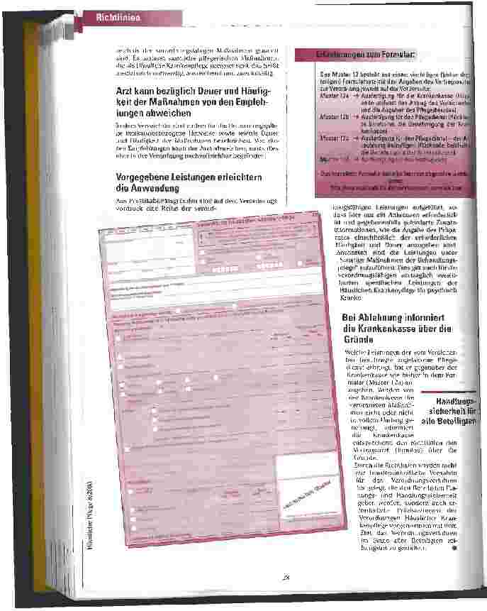 Vorschauseite 2: Muster 12 Das neue Verordnungsformular für die Häusliche Krankenpflege