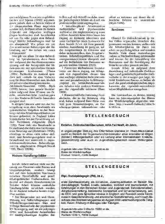 Vorschauseite 3: Beratung bei unerfülltem Kindewunsch Ein sozialarbeiterischer Ansatz: Helfer im Einzelfall und Initiator gesellschaftlicher Diskussion