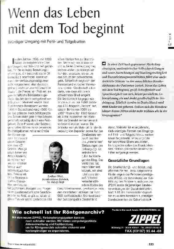 Vorschauseite 1: Wenn das Leben mit dem Tod beginnt