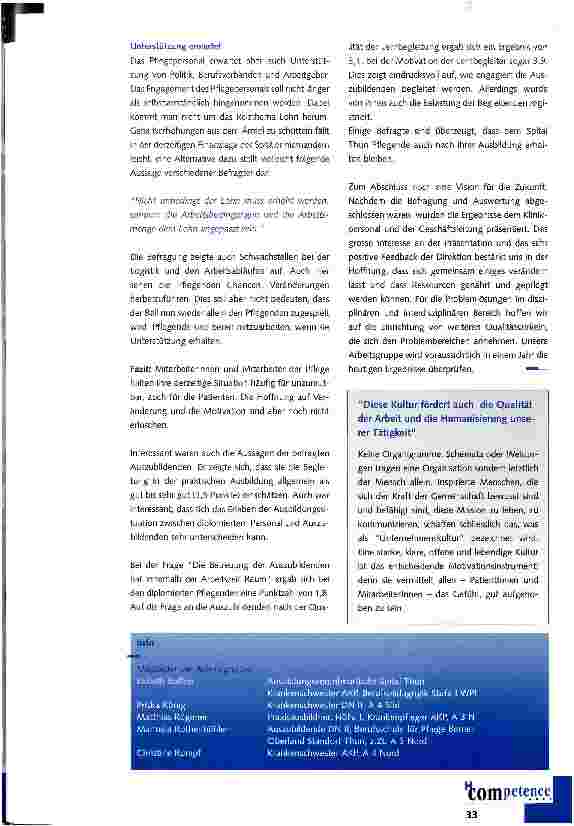 Vorschauseite 2: Die Pflegenden sind zufrieden, aber...