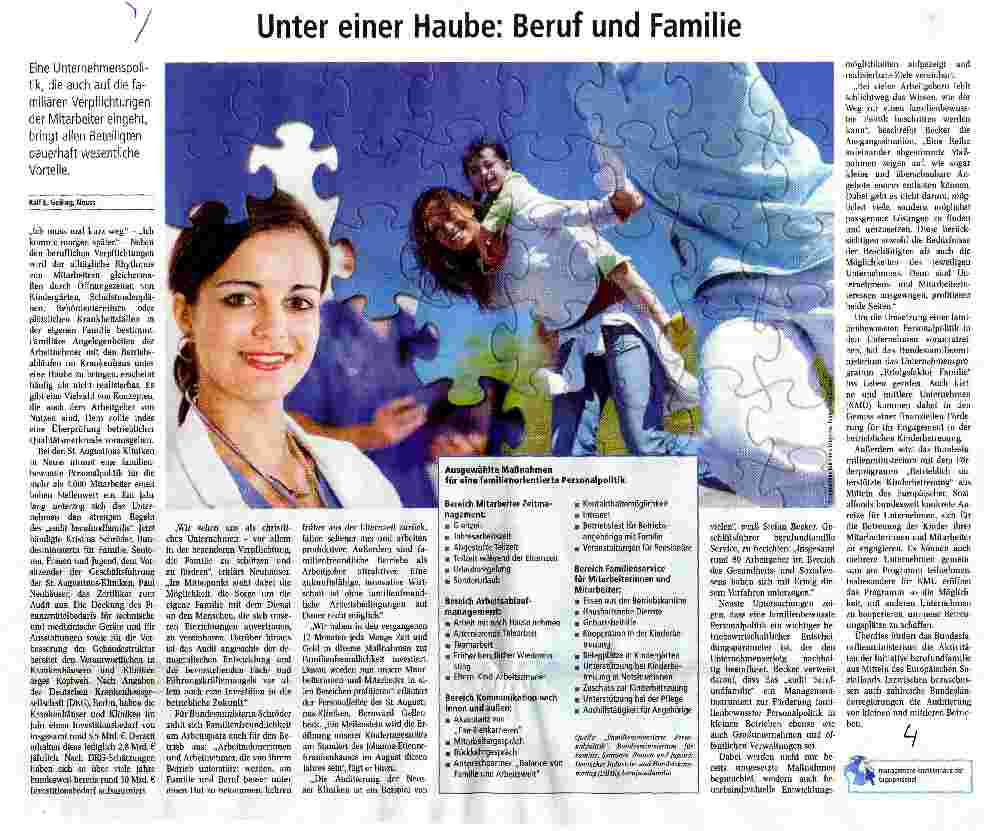 Vorschauseite 1: Unter einer Haube: Beruf und Familie