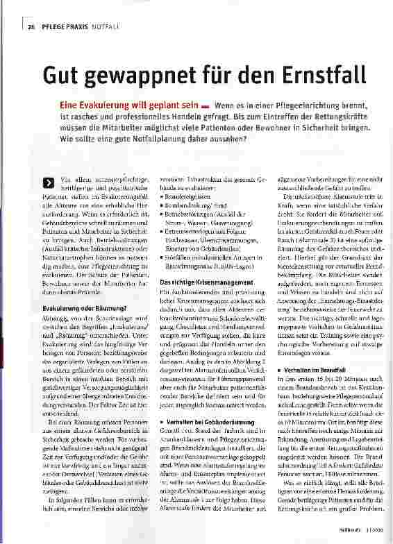 Vorschauseite 1: Gut gewappnet für den Ernstfall