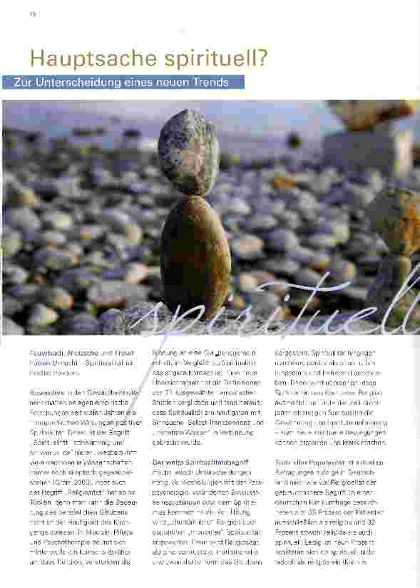 Vorschauseite 1: Hauptsache spirituell?