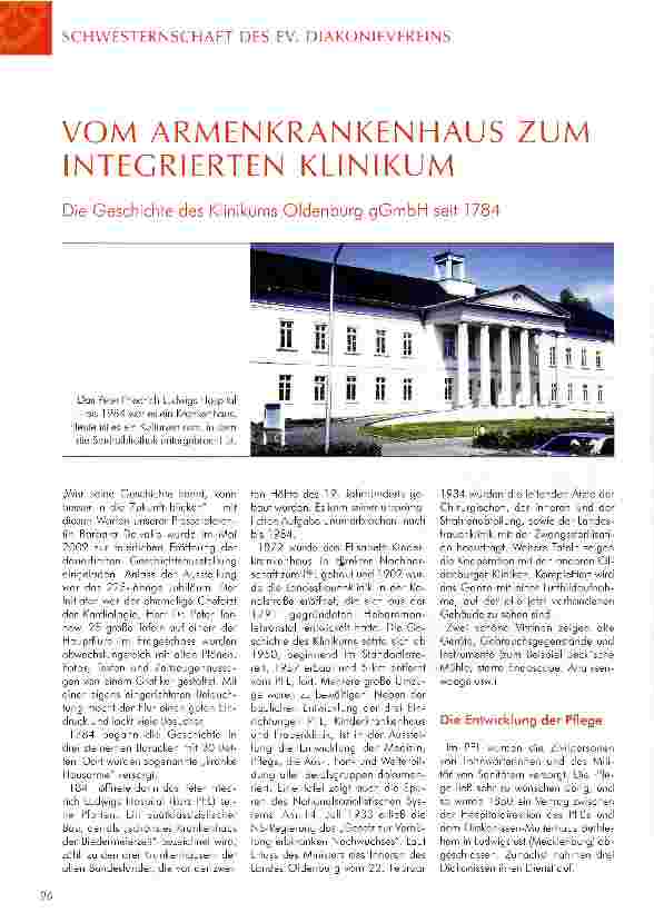 Vorschauseite 1: VOM ARMENKRANKENHAUS ZUM INTEGRIERTEN KLINIKUM