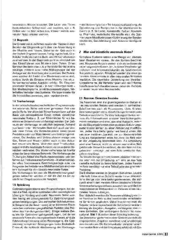Vorschauseite 2: Künstliche neuronale Netze