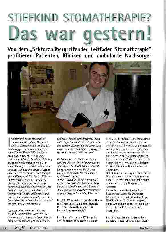 Vorschauseite 1: Stiefkind Stomatherapie? Das war gestern!