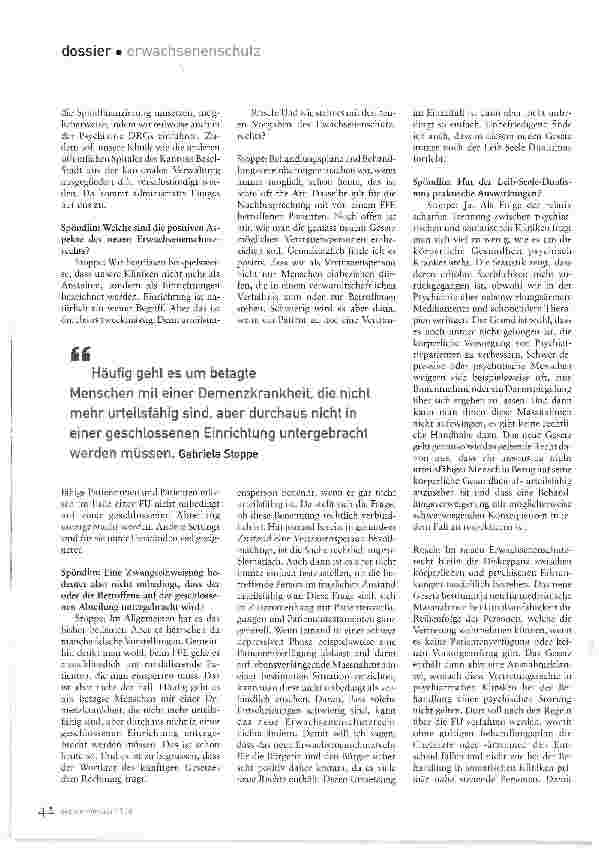 Vorschauseite 2: «Gewalt entsteht dort, wo man ihr Raum lässt.»