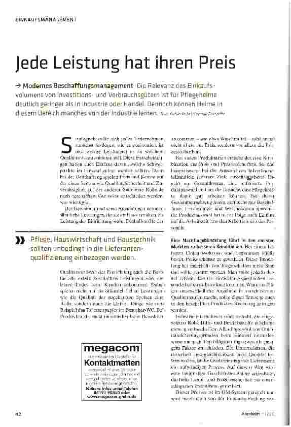Vorschauseite 1: Jede Leistung hat ihren Preis