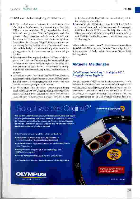 Vorschauseite 3: Vorläufige DKG-Stellungnahme zum Referentenentwurf eines Gesetzes zur nachhaltigen und sozial ausgewogenen Finanzierung der gesetzlichen Krankenversicherung (GKV-Finanzierungsgese…