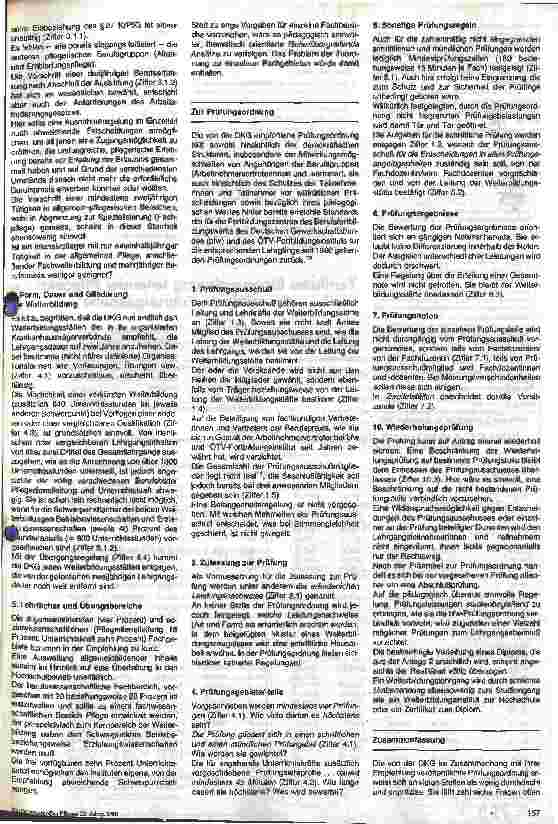 Vorschauseite 2: Stellungnahme zur DKG-Empfehlung über die Weiterbildung von Pflegedienstleitungen und Unterrichtskräften