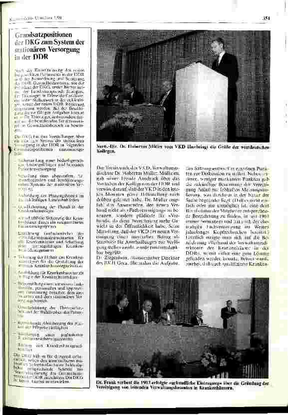 Vorschauseite 2: Gründung des Verbandes der Verwaltungsdirektoren der Krankenhäuser in der DDR am 5. April 1990 in Dresden