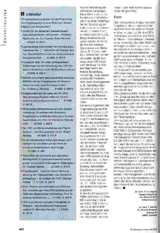 Vorschauseite 3: AR-DRGs - es gibt viel zu tun! Aktuelle Probleme der Datenerfassung und -verarbeitung