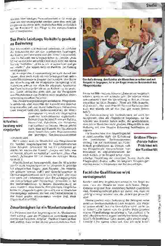 Vorschauseite 3: Ich freue mich, wenn sie gut gelaunt sind Studie zu Kundenerwartungen an ambulante Pflegedienste