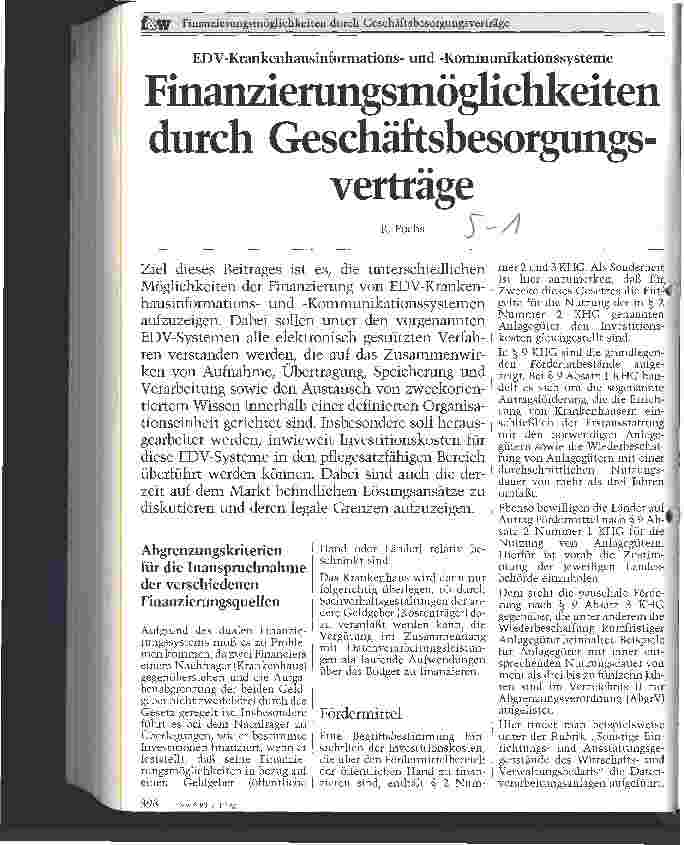 Vorschauseite 1: Finanzierungsmöglichkeiten durch Geschäftsbesorgungsverträge