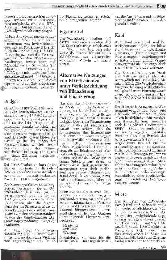 Vorschauseite 2: Finanzierungsmöglichkeiten durch Geschäftsbesorgungsverträge