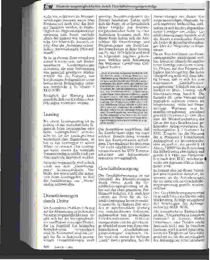 Vorschauseite 3: Finanzierungsmöglichkeiten durch Geschäftsbesorgungsverträge