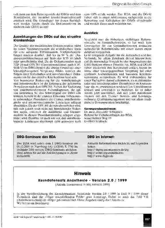 Vorschauseite 3: Australian Refined DRGs Probleme und Handlungsbedarf