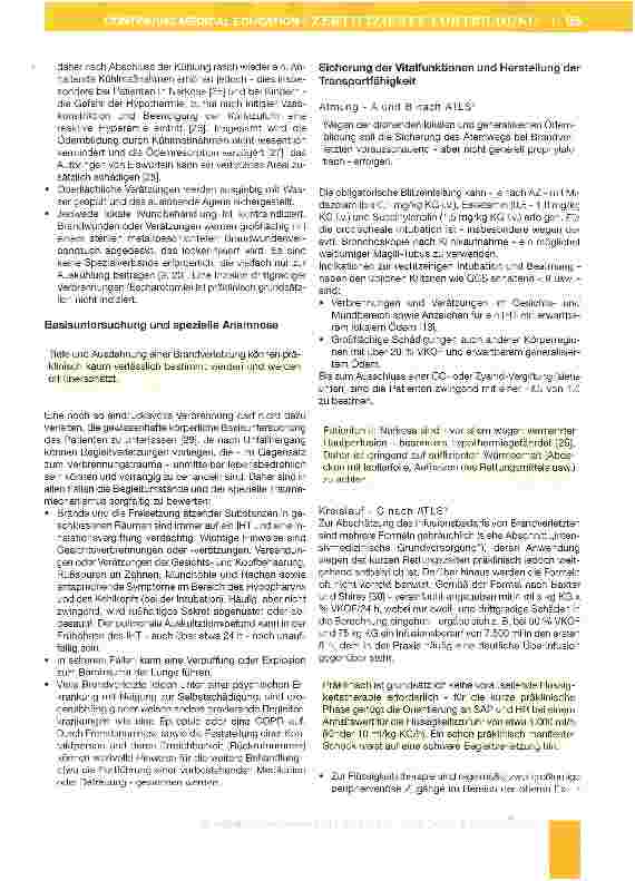 Vorschauseite 5: Die notfallund intensivmedizinische Grundversorgung des Schwerbrandverletzten