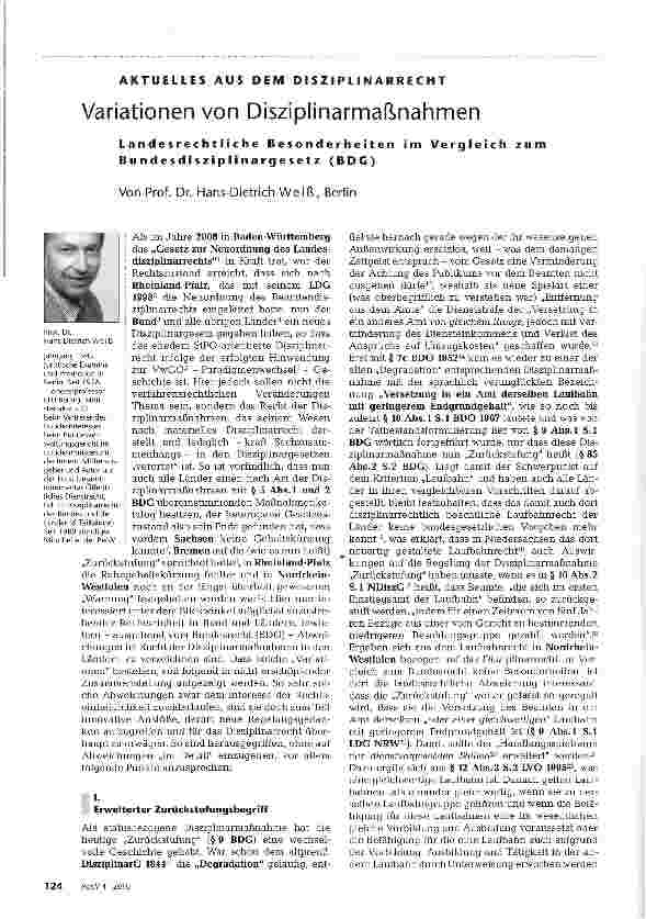 Vorschauseite 1: Variationen von Disziplinarmaßnahmen