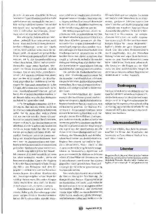 Vorschauseite 6: Was wissen die Deutschen über Krankenhausinfektionen und was fordern sie? Ergebnisse einer repräsentativen Befragung