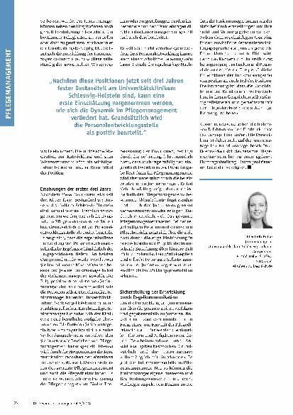 Vorschauseite 3: Individuelle Personalentwicklung im Pflegemanagement und Juniormanagement am Universitätsklinikum Schleswig-Holstein