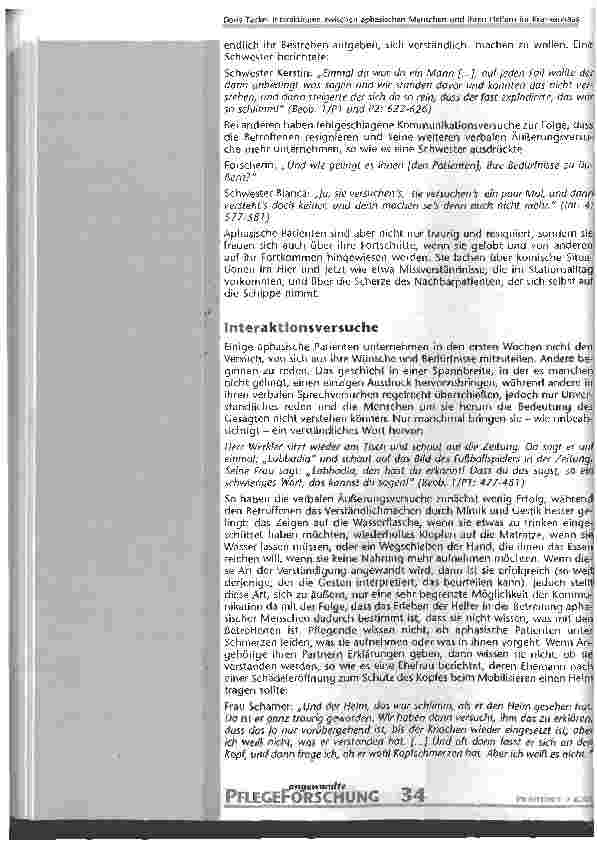 Vorschauseite 6: Interaktionen zwischen aphasischen Menschen und ihren Helfern im Krankenhaus