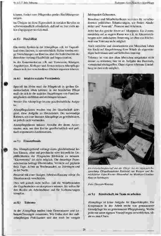 Vorschauseite 2: Anforderungsprofil für Bewerber zum Altenpflegerberuf