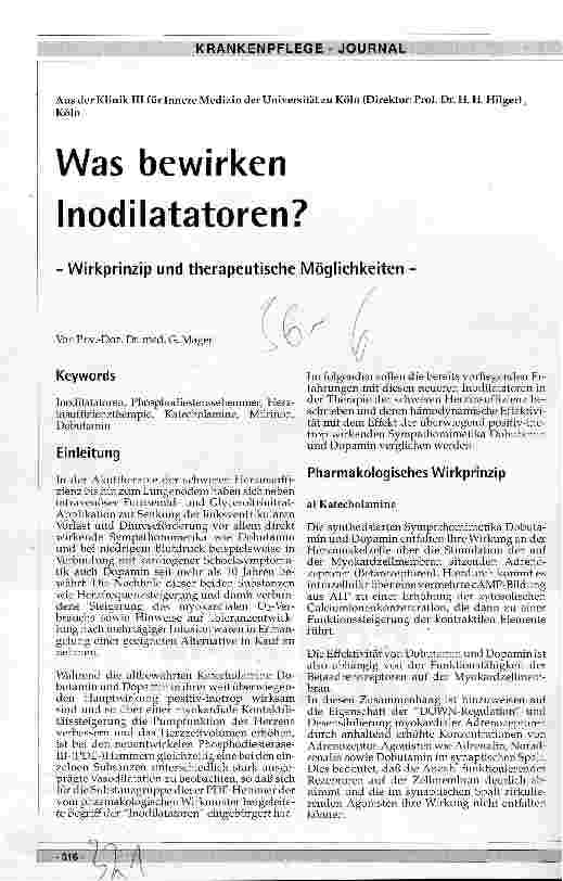 Vorschauseite 1: Was bewirken Inodilatatoren? Wirkprinzip und therapeutische Möglichkeiten