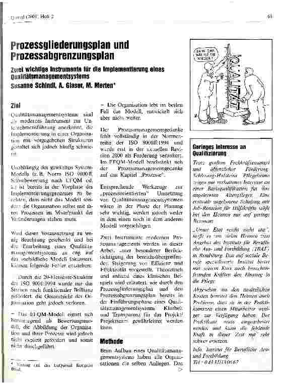 Vorschauseite 1: Prozessgliederungsplan und Prozessabgrenzungsplan