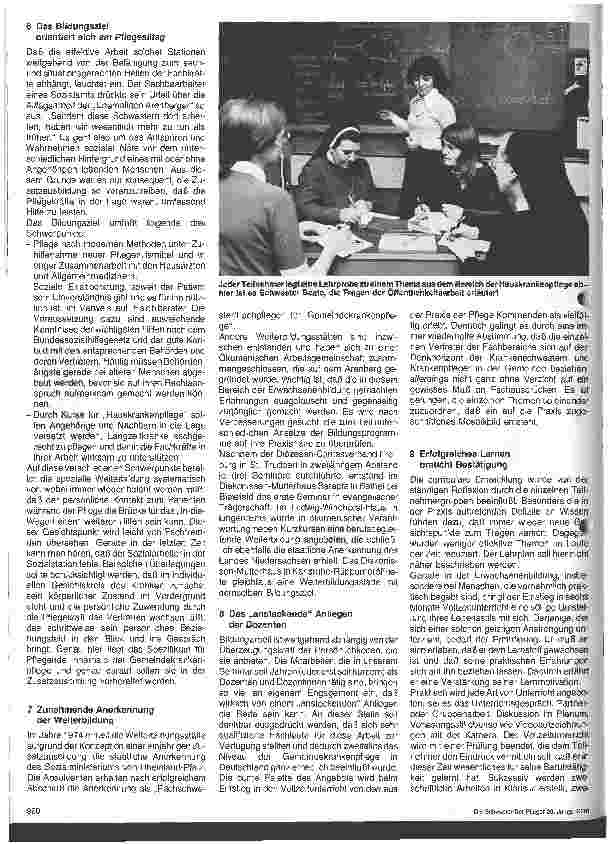 Vorschauseite 3: Seit 10 Jahren Seminar für Gemeindekrankenpflege Koblenz-Arenberg