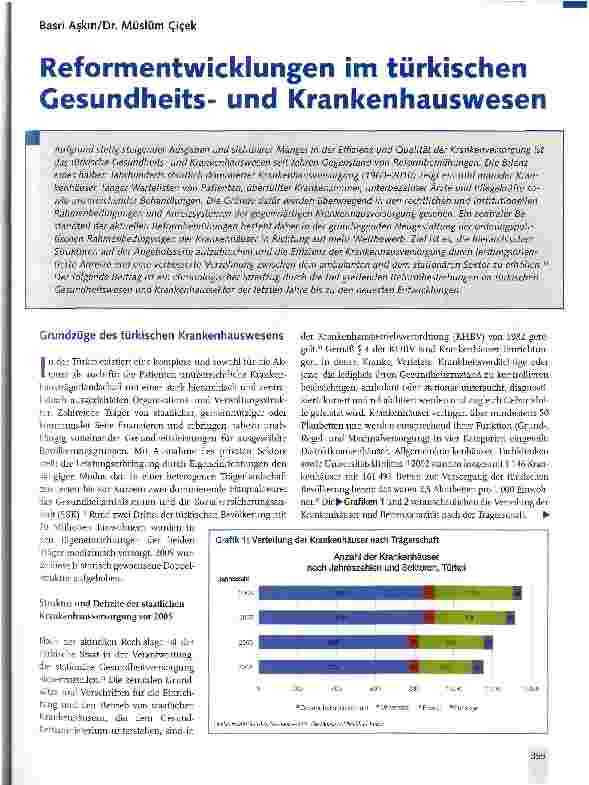 Vorschauseite 1: Reformentwicklungen im türkischen Gesundheitsund Krankenhauswesen