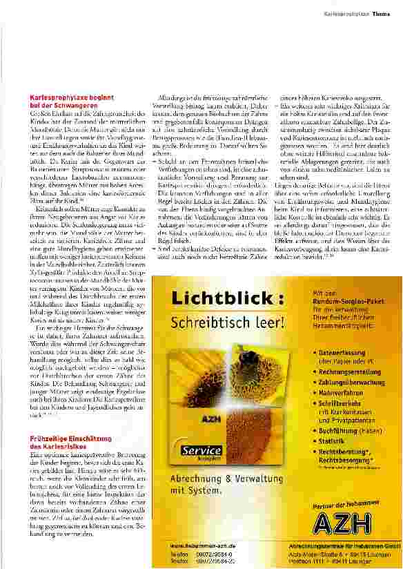 Vorschauseite 2: Frühe Weichenstellung für gesunde Zähne