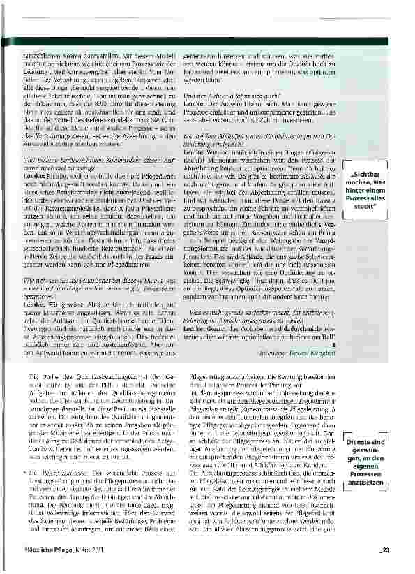 Vorschauseite 4: Mit optimierten Unternehmensabläufen die Leistungsfähigkeit ambulanter Dienste steigernTransparente Prozesse
