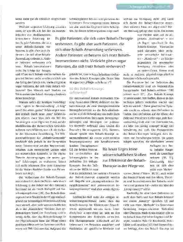 Vorschauseite 5: Das Bobath-Konzept heute - viel Lärm um nichts?