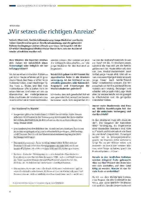 Vorschauseite 1: „Wir setzen die richtigen Anreize