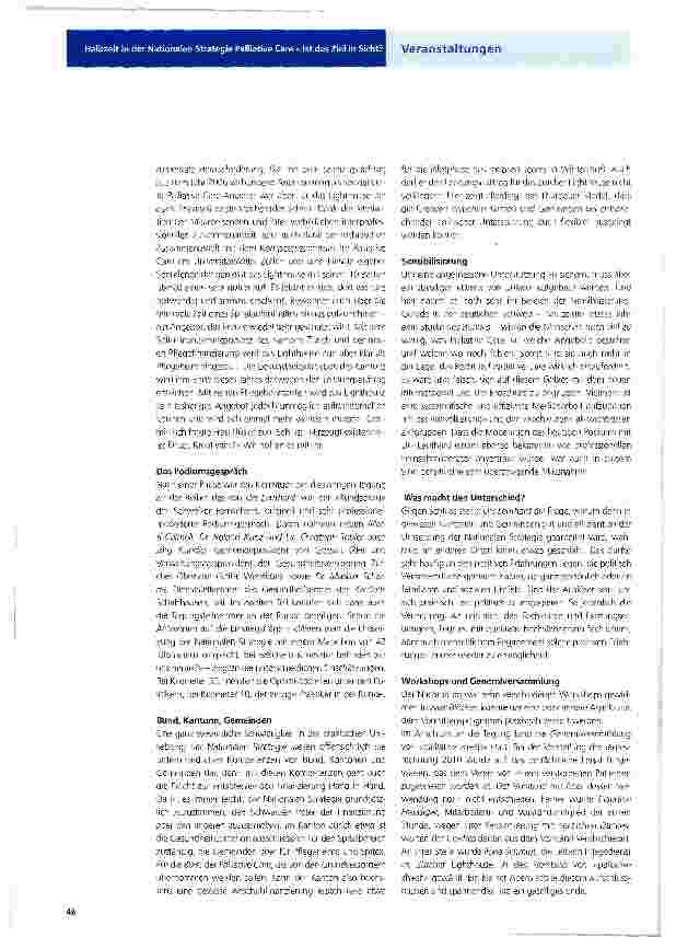 Vorschauseite 2: Halbzeit in der Nationalen Strategie Palliative Care - Ist das Ziel in Sicht?