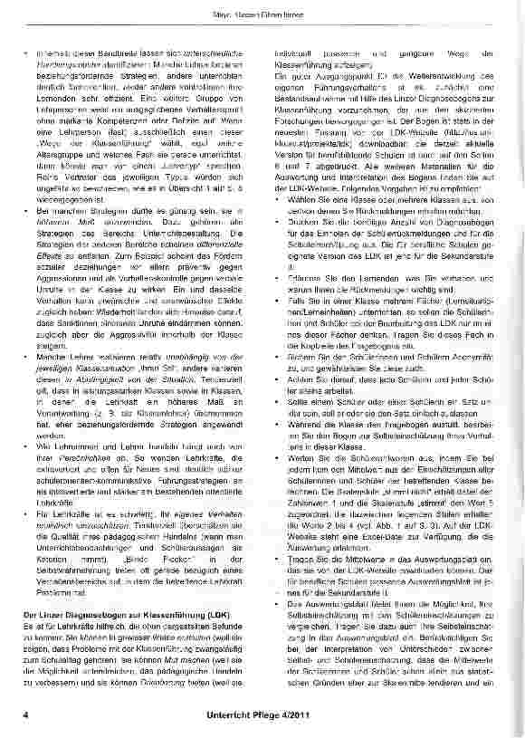 Vorschauseite 3: Klassen führen lernen - mithilfe des Linzer Diagnosebogens zur Klassenführung