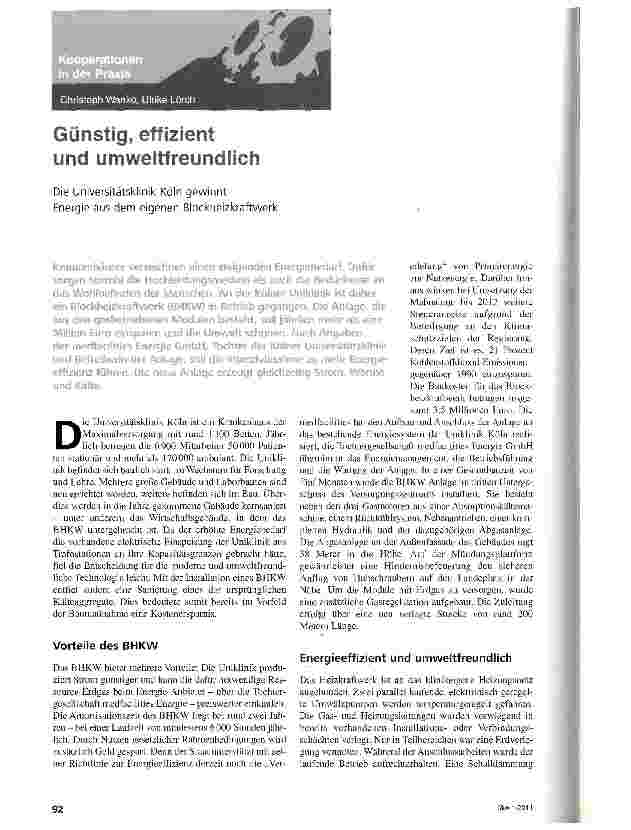 Vorschauseite 1: Günstig, effizient und umweltfreundlich