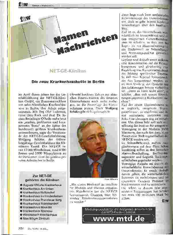 Vorschauseite 1: NET-GE Kliniken