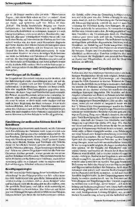 Vorschauseite 3: Zur Psychosomatik der koronaren Herzkrankheit Befunde, Erfahrungen und praktische Konsequenzen