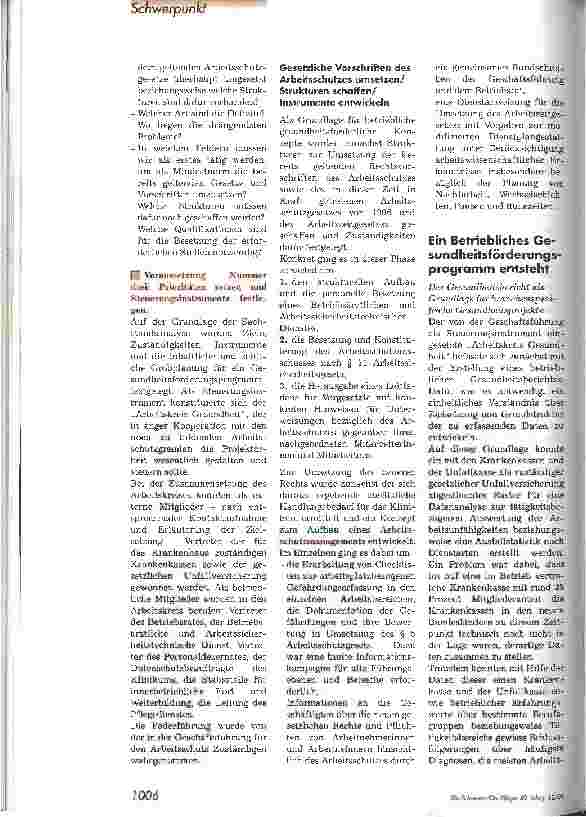 Vorschauseite 3: Betriebliche Gesundheitsförderung im Krankenhaus Handlungshilfe