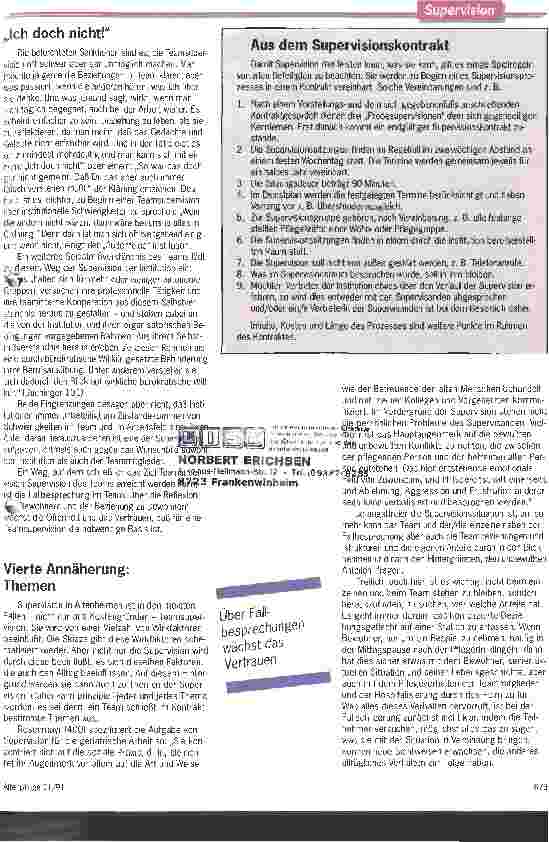 Vorschauseite 4: Supervision im Altenheim: Bringt das etwas? Eine Annäherung an ein ungeliebtes Thema