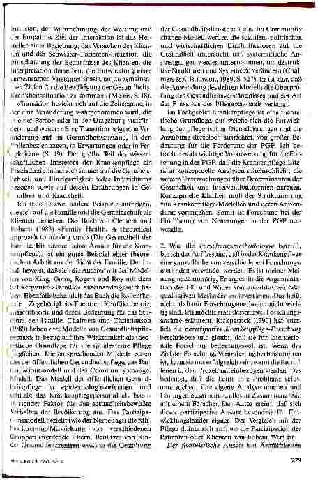Vorschauseite 4: Forschung im Bereich der primären Gesundheitspflege aus der Sicht des Krankenpflegeberufes