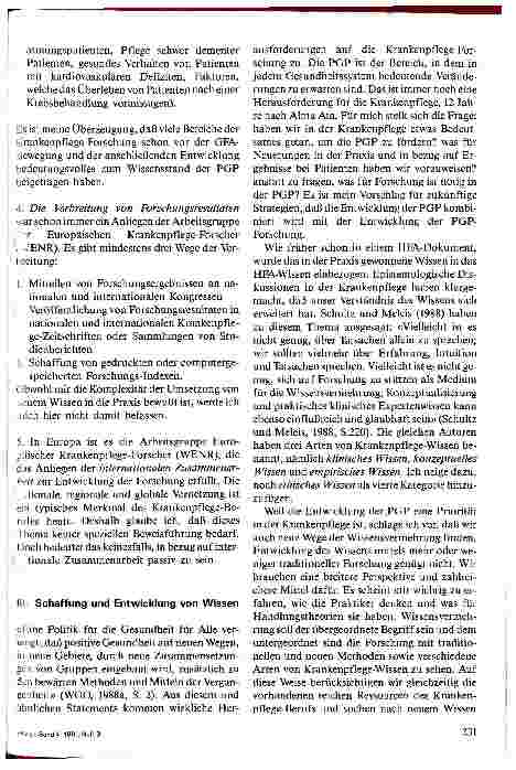 Vorschauseite 6: Forschung im Bereich der primären Gesundheitspflege aus der Sicht des Krankenpflegeberufes