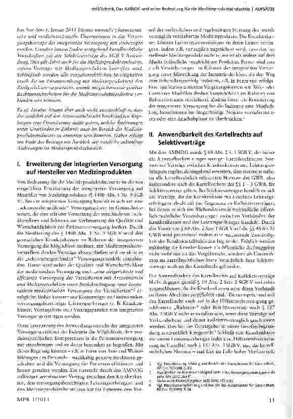 Vorschauseite 2: Das AMNOG und seine Bedeutung für die Medizinprodukteindustrie