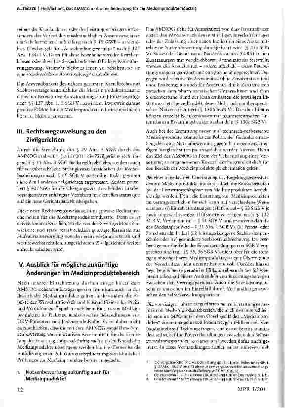 Vorschauseite 3: Das AMNOG und seine Bedeutung für die Medizinprodukteindustrie