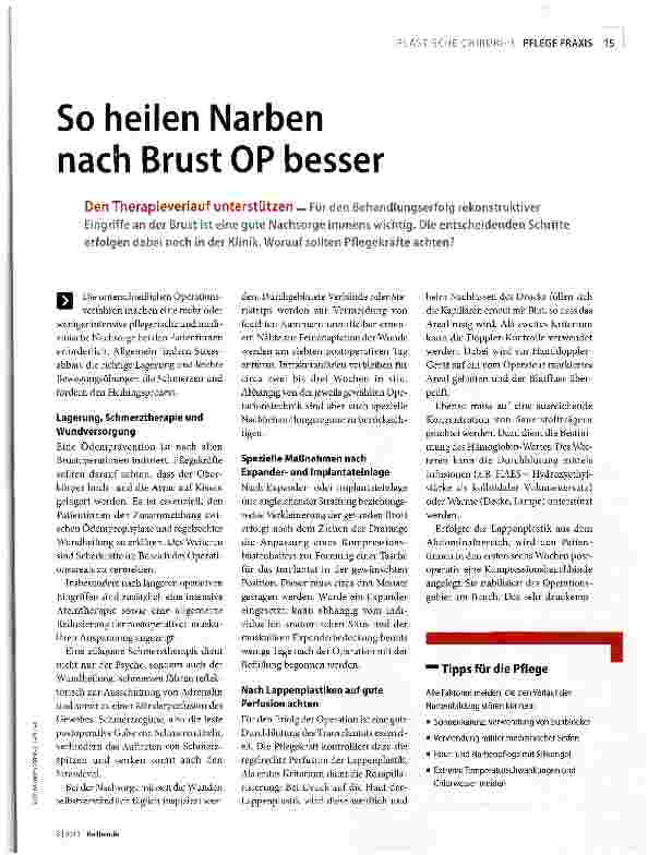 Vorschauseite 1: So heilen Narben nach Brust OP besser