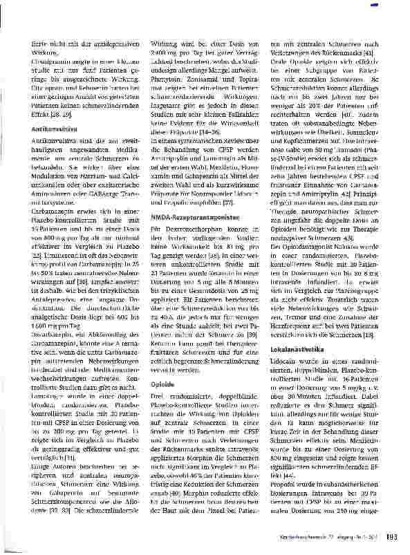 Vorschauseite 3: „Zentrale Schmerzen nach Schlaganfall -eine therapeutische Herausforderung