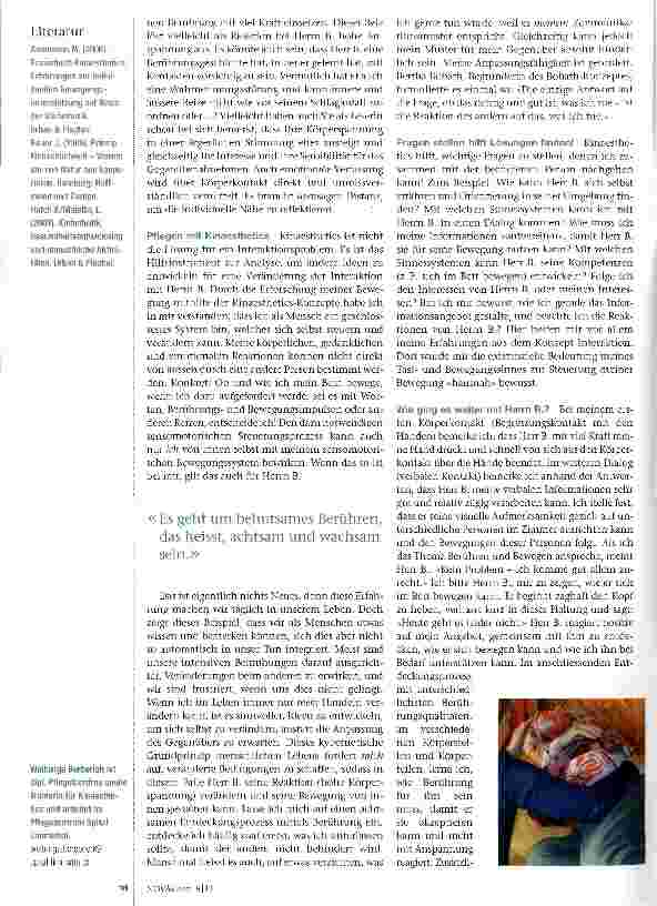 Vorschauseite 2: Kinaesthetics ist mehr als naher Körperkontakt