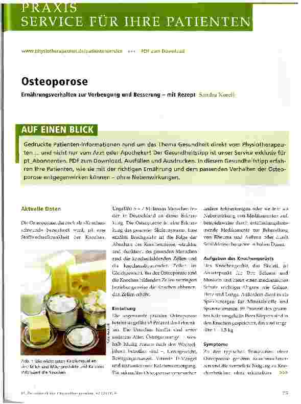 Vorschauseite 1: Osteoporose